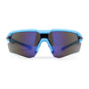 Mens Color Mirror Retro Futurism Half Rim Wrap Sport Sunglasses