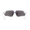 Mens Color Mirror Retro Futurism Half Rim Wrap Sport Sunglasses