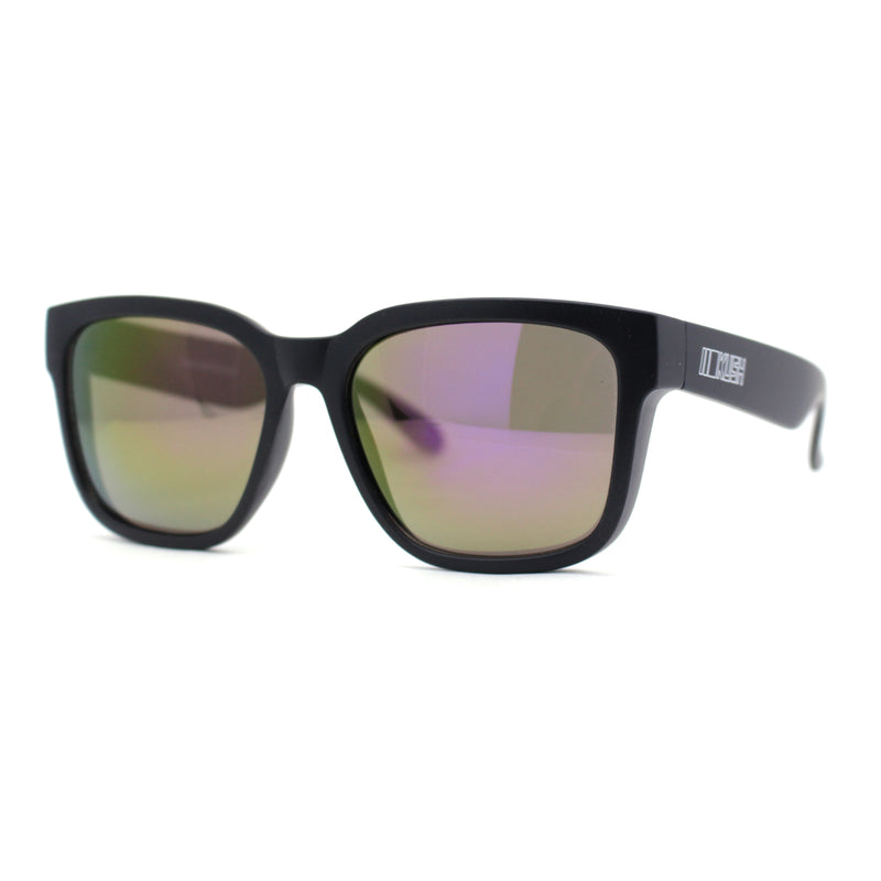 Kush Color Mirror Mens Oversize Horn Rim Hipster Sport Plastic Sunglasses