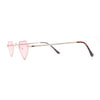 Ditzy Small Heart Shape Dazed Hippie Metal Rim Sunglasses