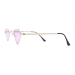 Ditzy Small Heart Shape Dazed Hippie Metal Rim Sunglasses