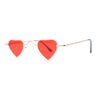 Ditzy Small Heart Shape Dazed Hippie Metal Rim Sunglasses