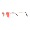 Ditzy Small Heart Shape Dazed Hippie Metal Rim Sunglasses