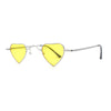 Ditzy Small Heart Shape Dazed Hippie Metal Rim Sunglasses