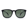 Polarized Gentlemanly Minimal Keyhole Bridge Thin Horn Rim Sunglasses