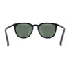 Polarized Gentlemanly Minimal Keyhole Bridge Thin Horn Rim Sunglasses