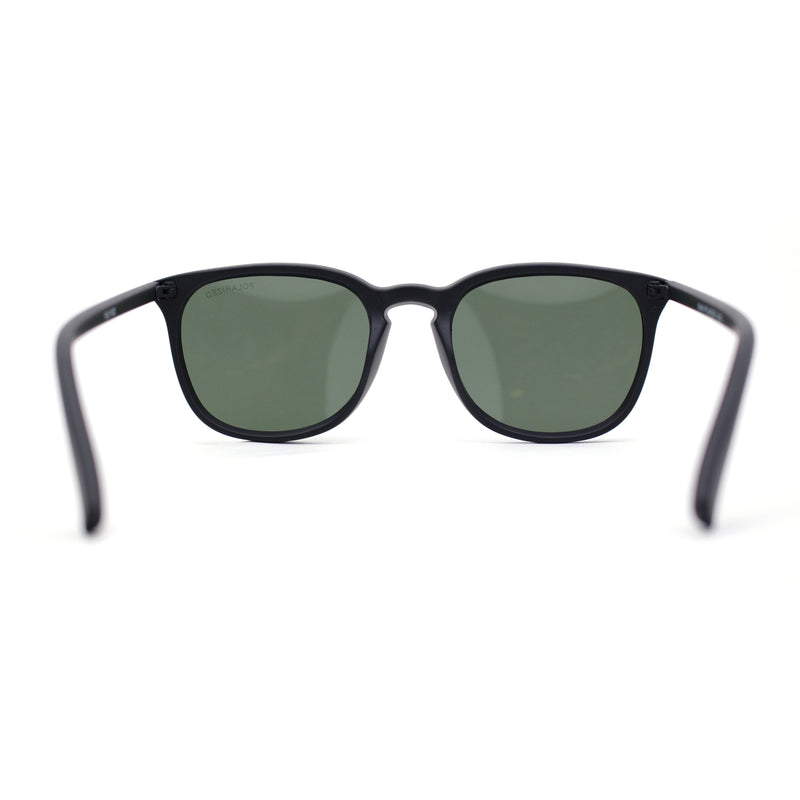 Polarized Gentlemanly Minimal Keyhole Bridge Thin Horn Rim Sunglasses