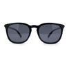 Polarized Gentlemanly Minimal Keyhole Bridge Thin Horn Rim Sunglasses