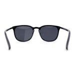 Polarized Gentlemanly Minimal Keyhole Bridge Thin Horn Rim Sunglasses