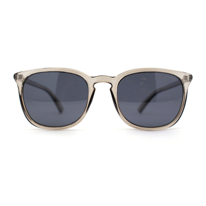 Polarized Gentlemanly Minimal Keyhole Bridge Thin Horn Rim Sunglasses