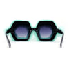 Super Funky Masquerade Fur Jewel Brooch Octagon Plastic Sunglasses