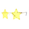 Rhinestone Studded Rimless Star Shape Hippie Color Sunglasses