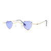 Tiny Heart Shape Pop Hippie Color Metal Rim Sunglasses