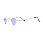 Tiny Heart Shape Pop Hippie Color Metal Rim Sunglasses