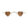 Tiny Heart Shape Pop Hippie Color Metal Rim Sunglasses