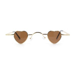 Tiny Heart Shape Pop Hippie Color Metal Rim Sunglasses