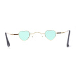 Tiny Heart Shape Pop Hippie Color Metal Rim Sunglasses