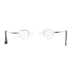 Tiny Heart Shape Pop Hippie Color Metal Rim Sunglasses