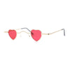 Tiny Heart Shape Pop Hippie Color Metal Rim Sunglasses