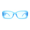 Frost Neon Glo Mod Fashion Rectangular Clout Plastic Sunglasses