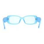 Frost Neon Glo Mod Fashion Rectangular Clout Plastic Sunglasses