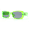 Frost Neon Glo Mod Fashion Rectangular Clout Plastic Sunglasses