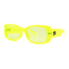 Frost Neon Glo Mod Fashion Rectangular Clout Plastic Sunglasses