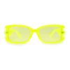 Frost Neon Glo Mod Fashion Rectangular Clout Plastic Sunglasses