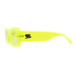 Frost Neon Glo Mod Fashion Rectangular Clout Plastic Sunglasses