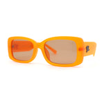 Frost Neon Glo Mod Fashion Rectangular Clout Plastic Sunglasses