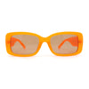 Frost Neon Glo Mod Fashion Rectangular Clout Plastic Sunglasses
