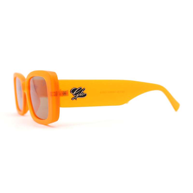 Frost Neon Glo Mod Fashion Rectangular Clout Plastic Sunglasses