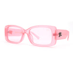 Frost Neon Glo Mod Fashion Rectangular Clout Plastic Sunglasses