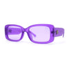 Frost Neon Glo Mod Fashion Rectangular Clout Plastic Sunglasses