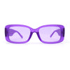 Frost Neon Glo Mod Fashion Rectangular Clout Plastic Sunglasses