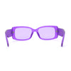 Frost Neon Glo Mod Fashion Rectangular Clout Plastic Sunglasses