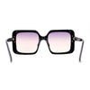 Womens Rimless Exposed Lens Designer Rectangle Fashion Sunglasses