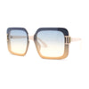 Womens Rimless Exposed Lens Designer Rectangle Fashion Sunglasses