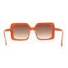 Womens Rimless Exposed Lens Designer Rectangle Fashion Sunglasses