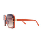 Womens Rimless Exposed Lens Designer Rectangle Fashion Sunglasses