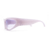 Womens Trendy 90s Sports Style Wrap Around Curved Plastic Sunglasses