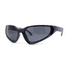 High Fashion Cropped Top 90s Sports Style Wrap Around Plastic Sunglasses