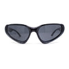 High Fashion Cropped Top 90s Sports Style Wrap Around Plastic Sunglasses