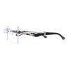 Cougar OG Gangster Rapper Clear Lens Rimless Wood Buffs Eyeglasses