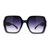 Womens Mod Rimless Jewel Chain Arm Oversize Rectangle Sunglasses