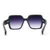 Womens Mod Rimless Jewel Chain Arm Oversize Rectangle Sunglasses