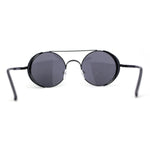 Round Circle Lens Side Windbreaker Retro Double Bridge Cafe Racer Sunglasses