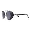 Round Circle Lens Side Windbreaker Retro Double Bridge Cafe Racer Sunglasses