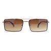 Elegant Mens Luxury Designer Fashion Narrow Rectangular Sunglasses