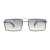 Elegant Mens Luxury Designer Fashion Narrow Rectangular Sunglasses